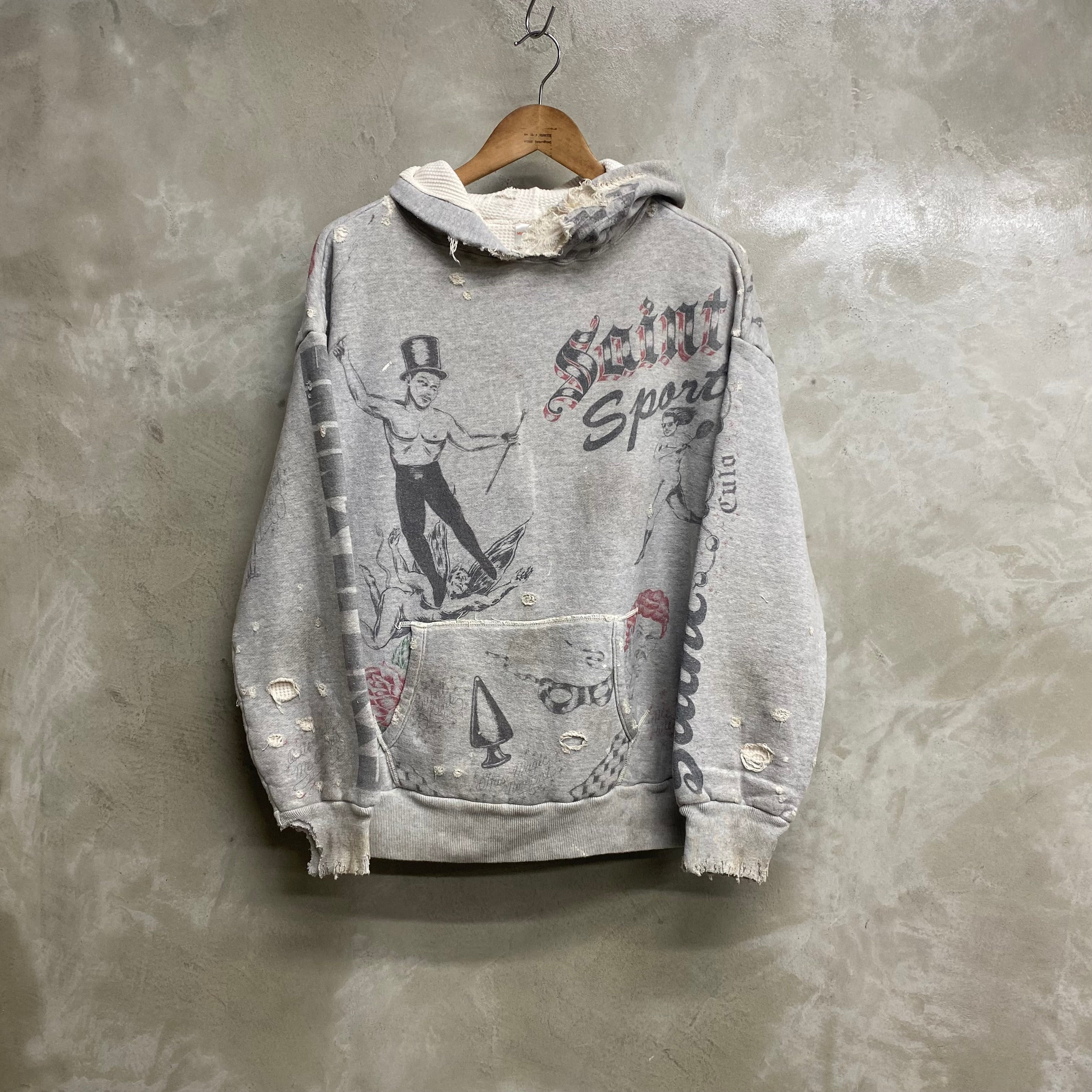 SAINT Mxxxxxx × Alexis Ross HOODIE ' DRAWING ' - COLLABORATION - / Saint Michael