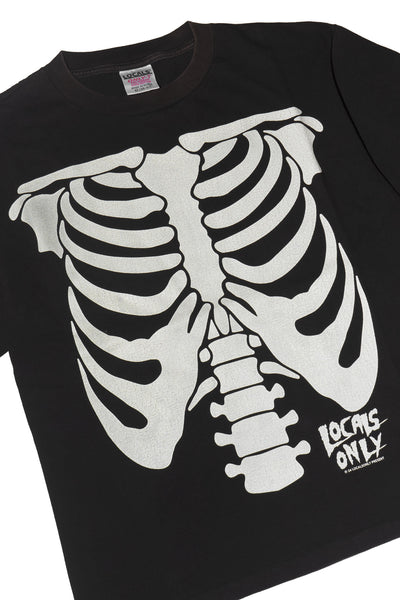 LOCALS ONLY Skeleton T-shirt (Faded black)  / LOCALS ONLY