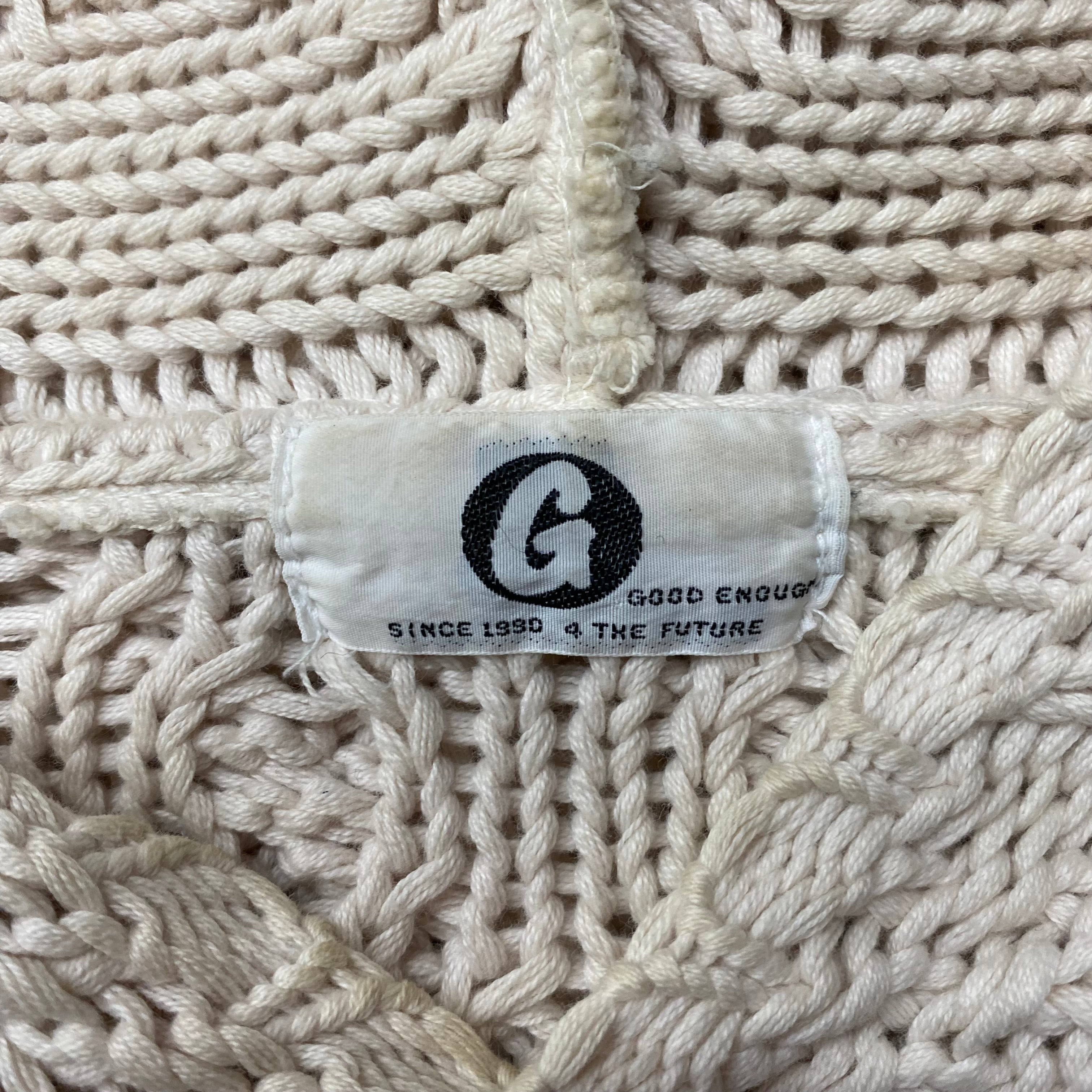 [ USED ] GOODENOUGH FISHERMAN KNIT HOODIE  / ARCHIVE BRAND