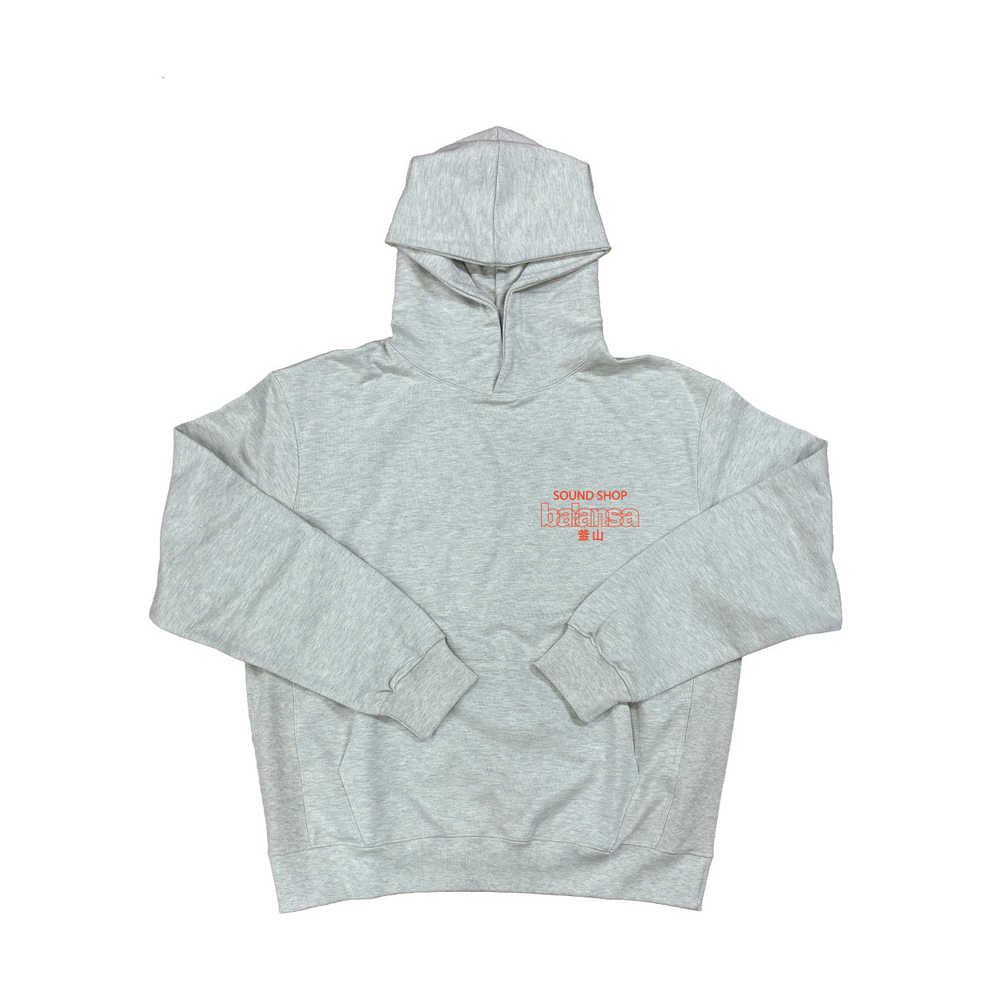 BALANSA  SSB LOGO HOODIE “ HEATHER GRAY / ORANGE “  / SOUND SHOP BALANSA