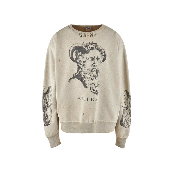 SAINT MICHAEL x Aries CREW NECK SWEAT SHIRT ' MR ARIES ' -COLLABORATION-/ Saint Michael
