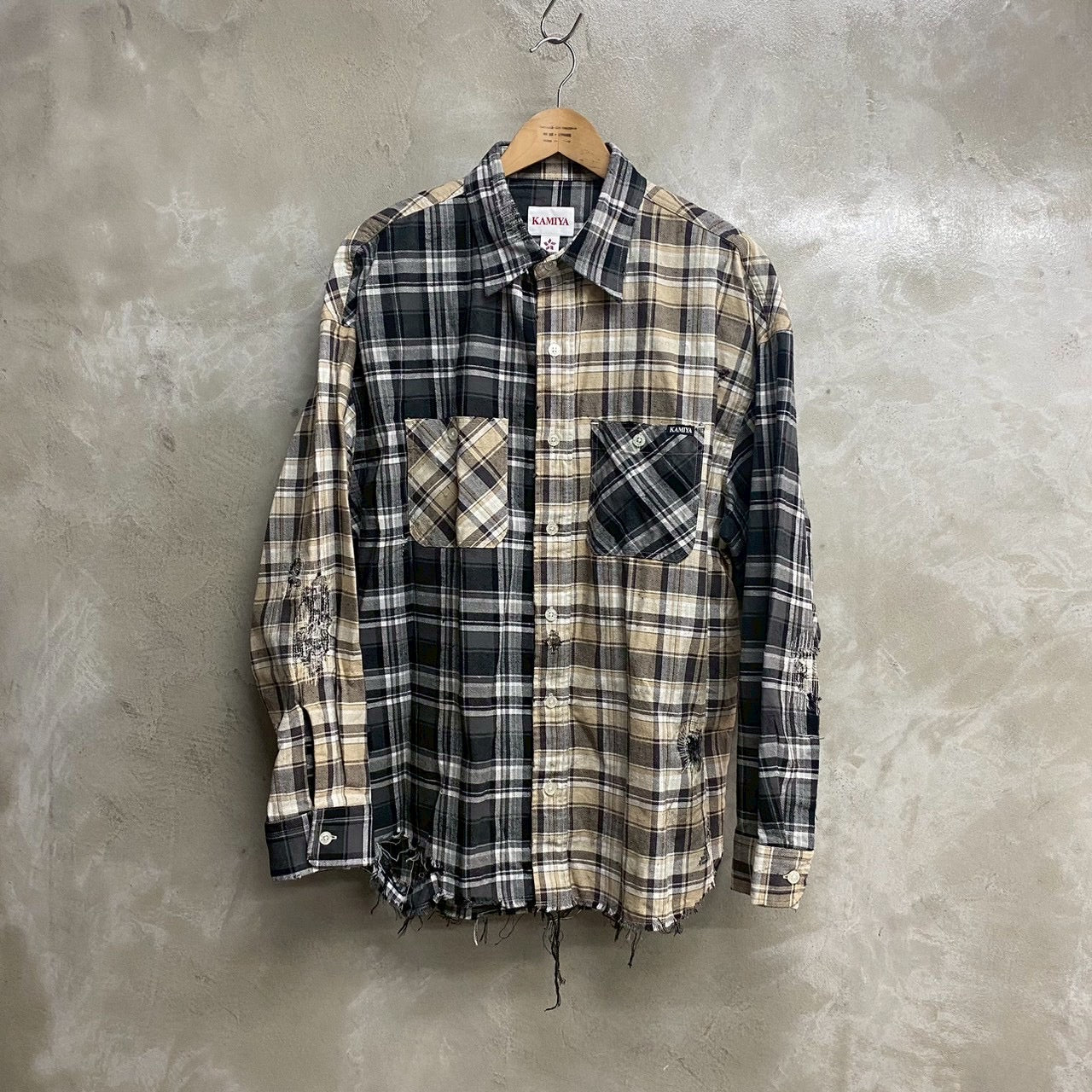 ［ FINAL ONE ! ］KAMIYA  Crazy Pattern Check Shirt / KAMIYA