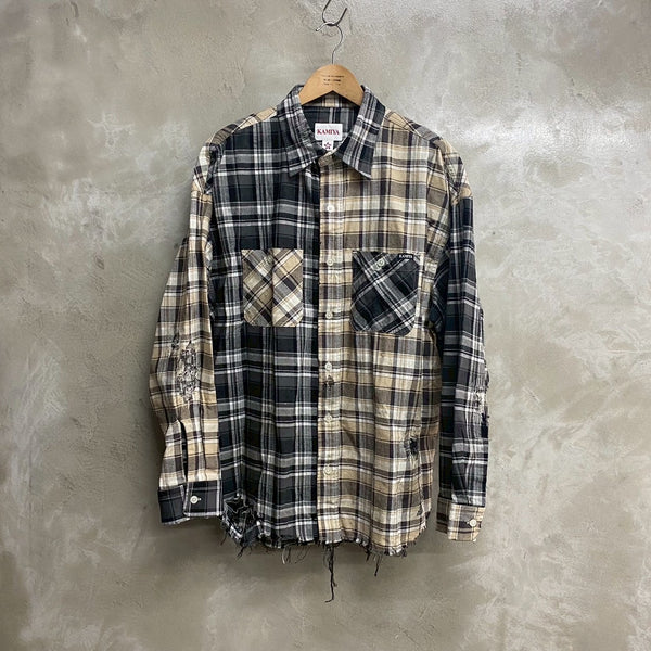 KAMIYA  Crazy Pattern Check Shirt / KAMIYA