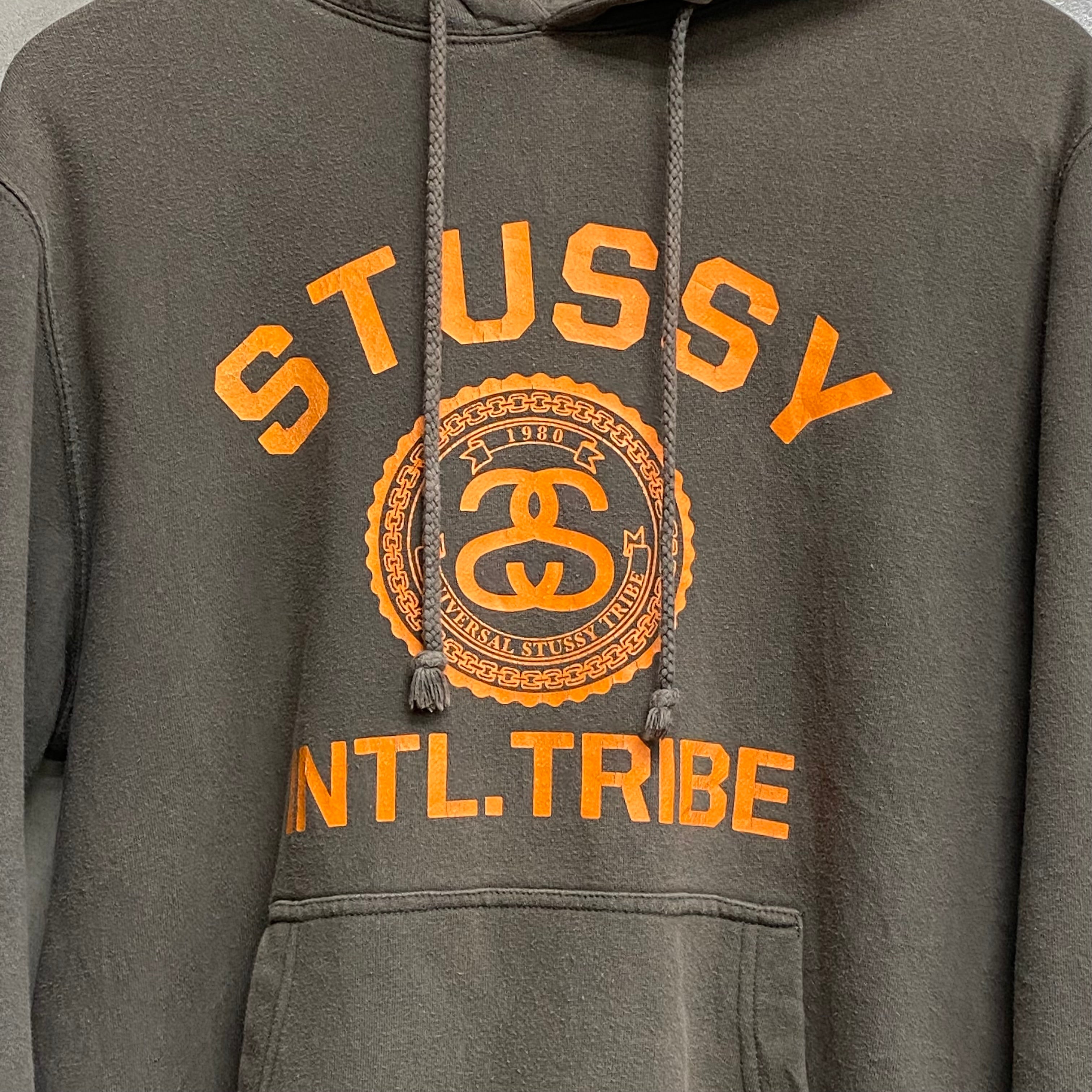 [ USED ] STUSSY PULL OVER HOODIE ‘ COLLEGE LOGO ‘/ USED STREET