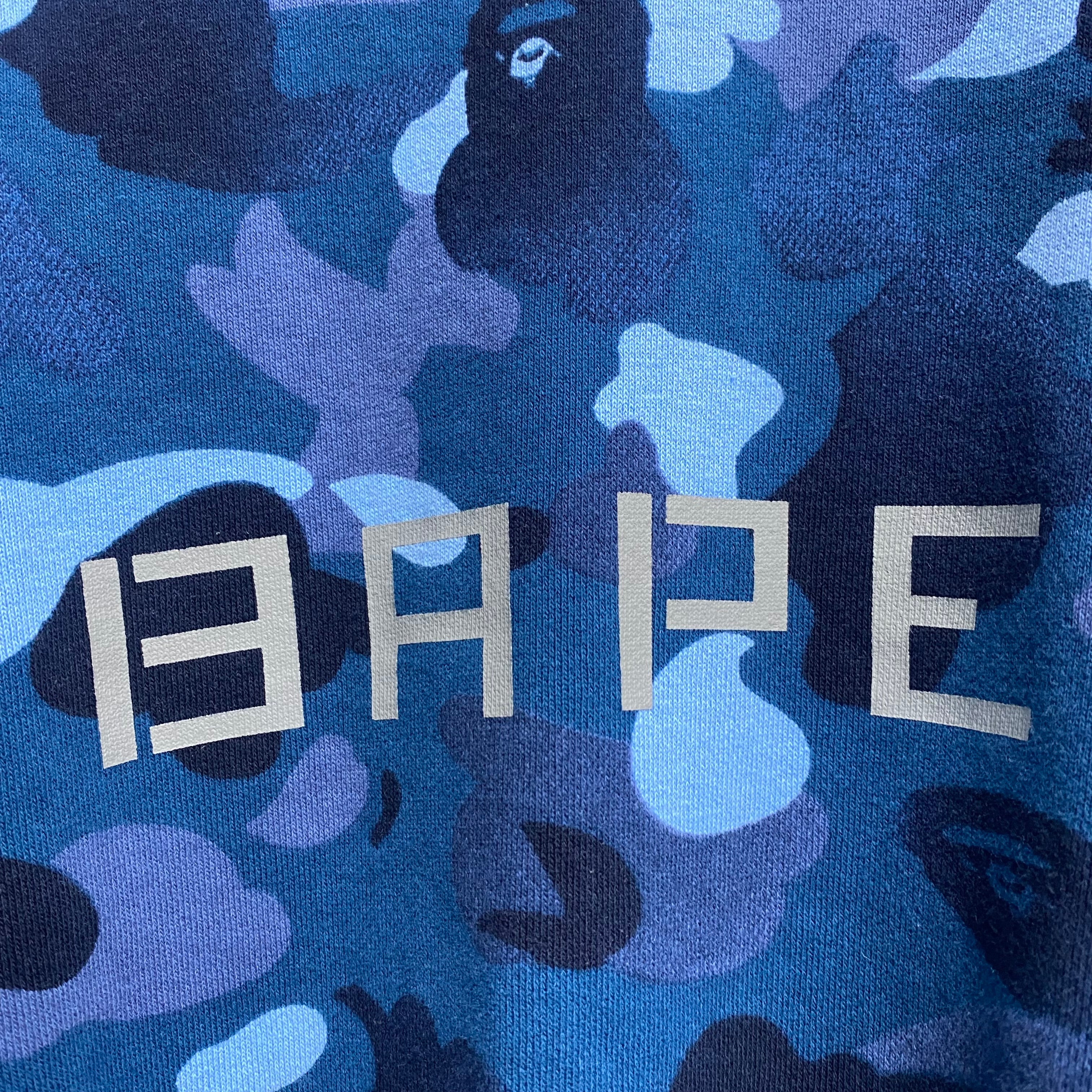 [ USED ] A BATHING APE CREW NECK SWEAT SHIRT ‘ BLUE CAMO ’ / USED STREET