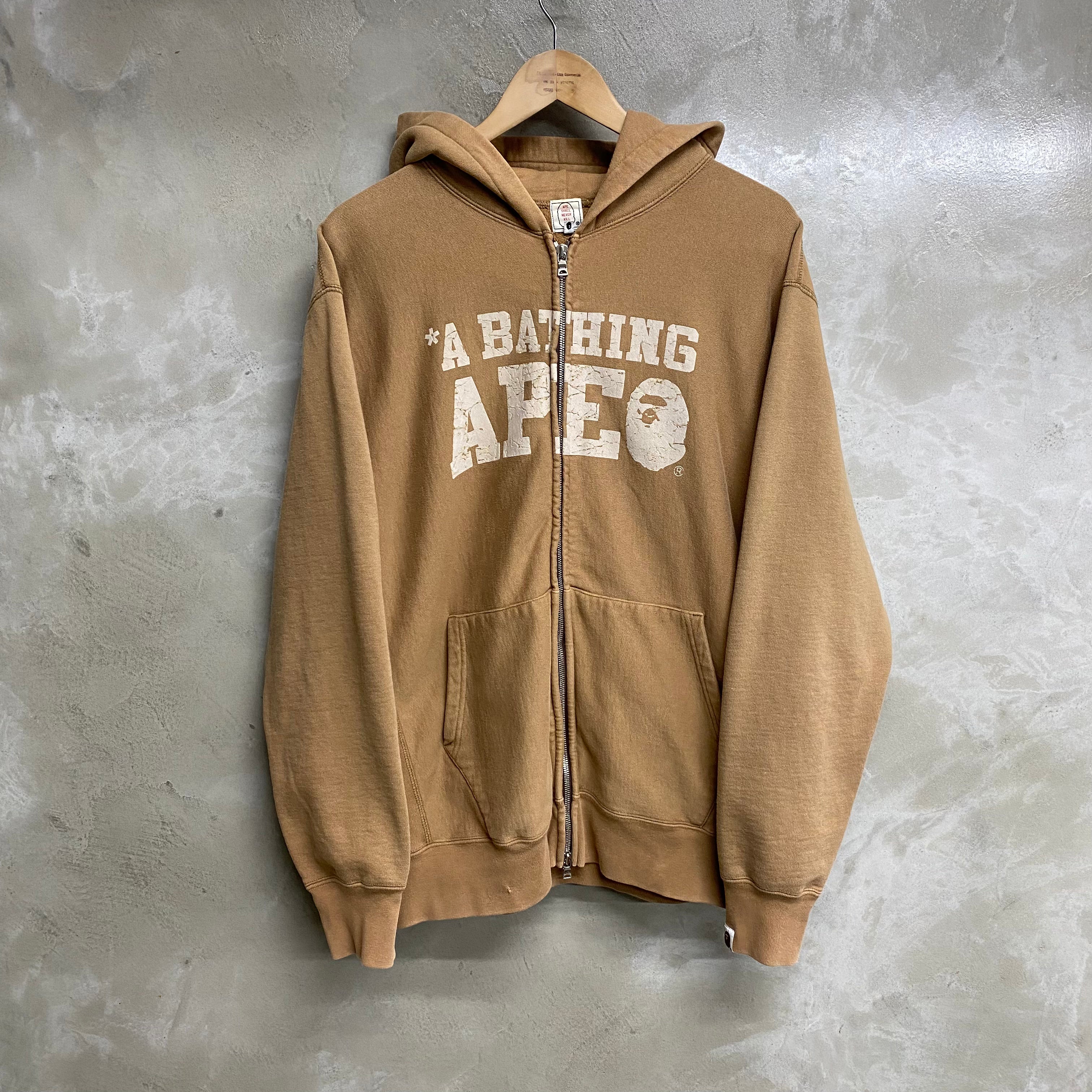 [ ONLY ONE ! ] A BATHING APE   ZIP HOODIE ‘ A BATHING APE LOGO ’ / STREET ARCHIVE PIECES
