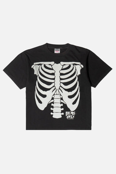 LOCALS ONLY Skeleton T-shirt (Faded black)  / LOCALS ONLY