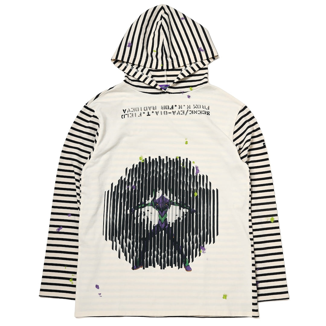 EVA-01 ART HOOD CUTSEWN BY KOSUKE KAWAMURA / RADIO EVA