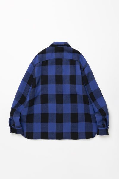 Wool work shirt (Blue/Black)
  / THE GEEKS