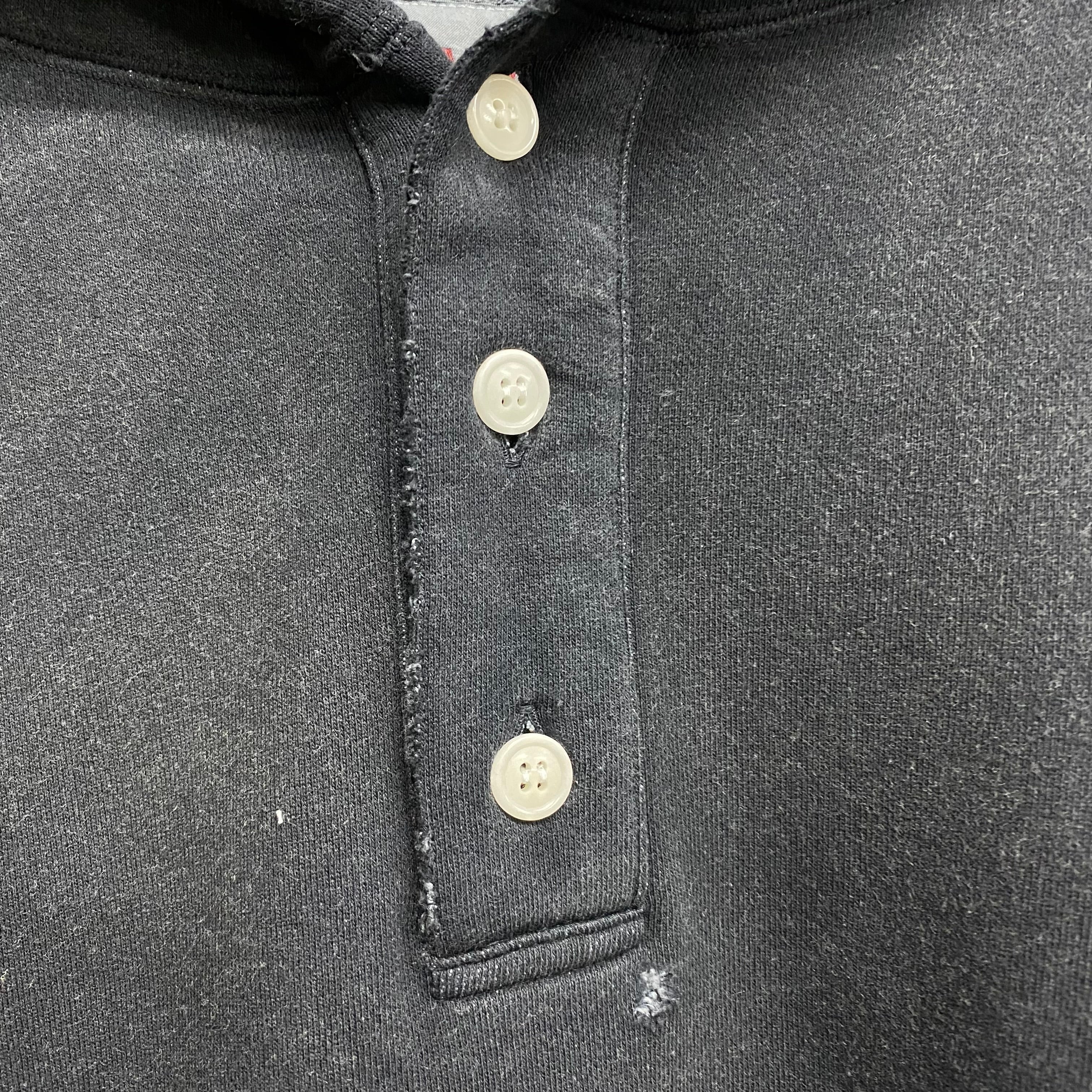 Distressed Henry Neck Hoodie / KAMIYA