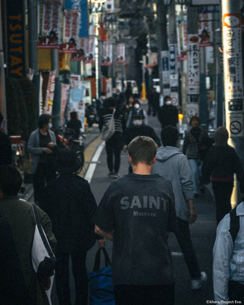 SAINT MICHAEL x EVANGELION SHORT SLEEVE T-SHIRT ' NEON GNSIS ' -COLLABORATION- / Saint Michael
