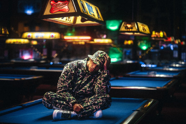 SAINT MICHAEL x BAPE® TRACK PANTS ' ST APE ' -COLLABORATION-/ Saint Michael
