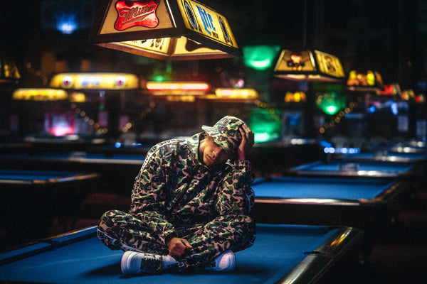 SAINT MICHAEL x BAPE® BUCKET HAT ' ST APE ' -COLLABORATION-/ Saint Michael