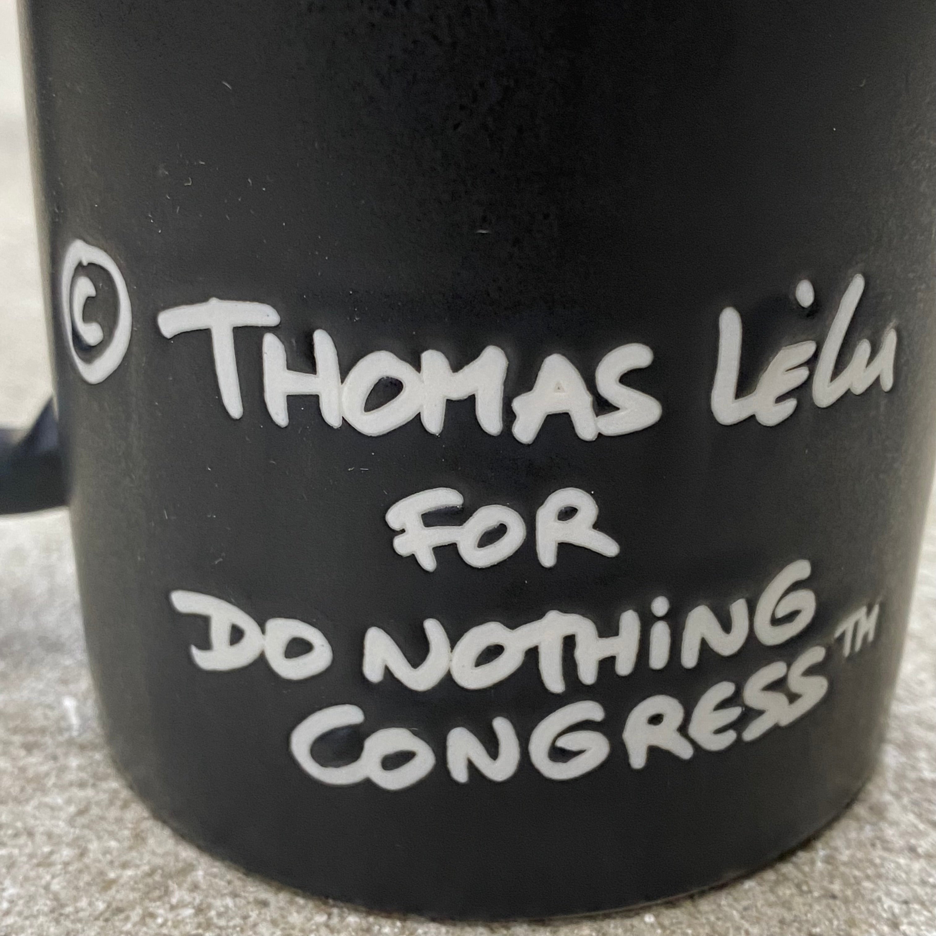 Do Nothing Congress Mug Cup DNC x Thomas Lelu Pull " TODAY I DID NOTING " / Do Nothing Congress