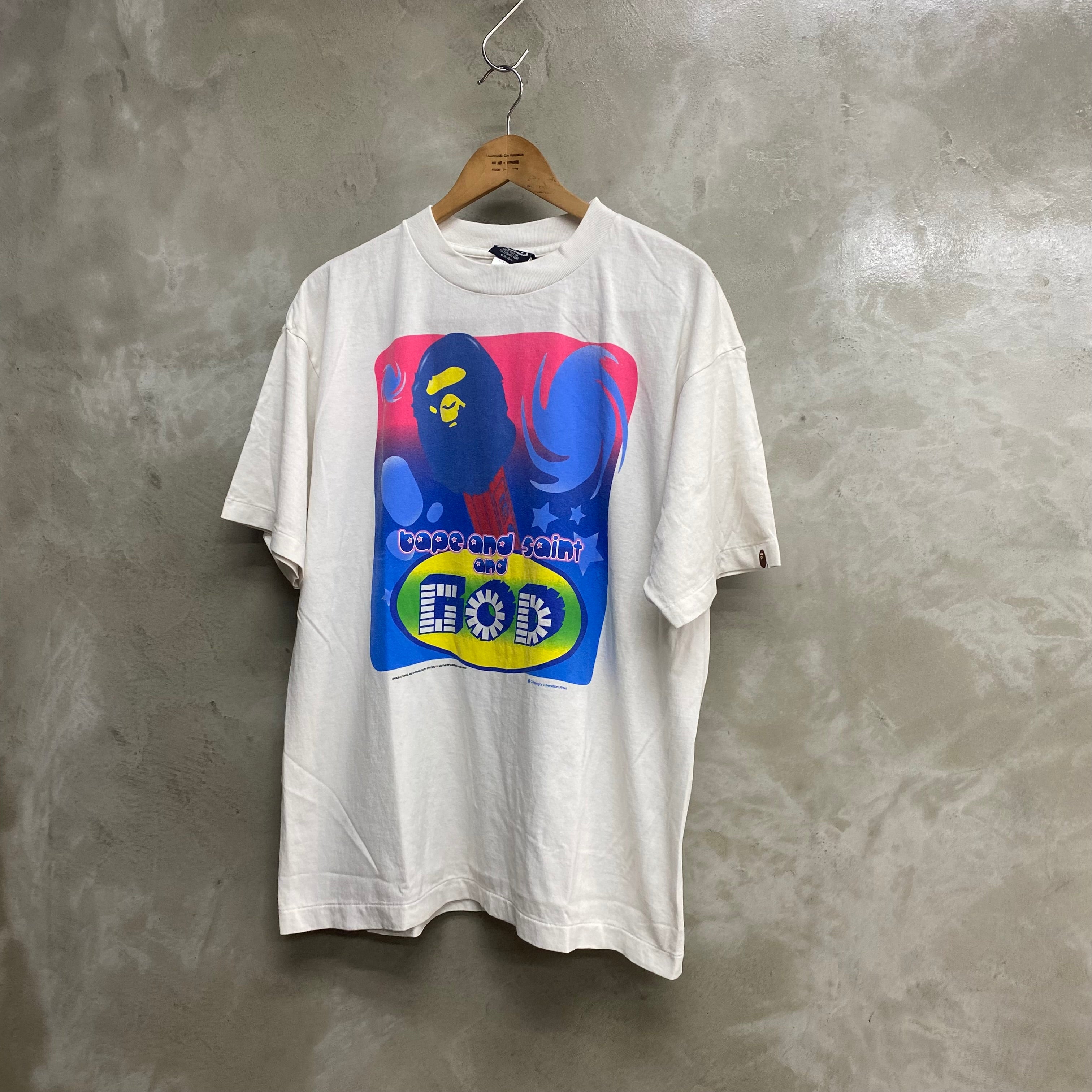 SAINT Mxxxxxx x A BATHING APE  SHORT SLEEVE T-SHIRTS ' GOD ' -COLLABORATION-/ Saint Michael