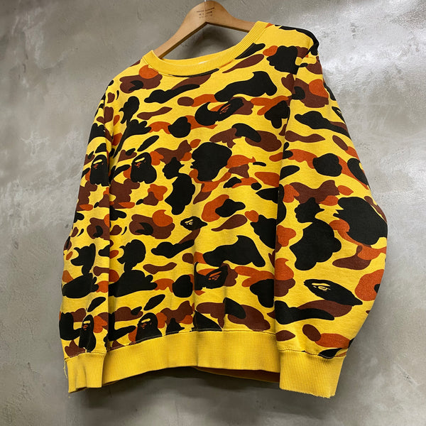 [ USED ] A BATHING APE SWEAT SHIRT ‘ 1st CAMO YELLOW ’ / STREET ARCHIVE PIECES