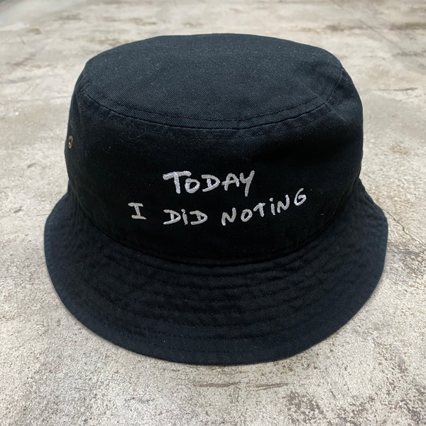 Do Nothing Congress BUCKET HAT DNC x Thomas Lelu " TODAY I DID NOTHING  " / Do Nothing Congress