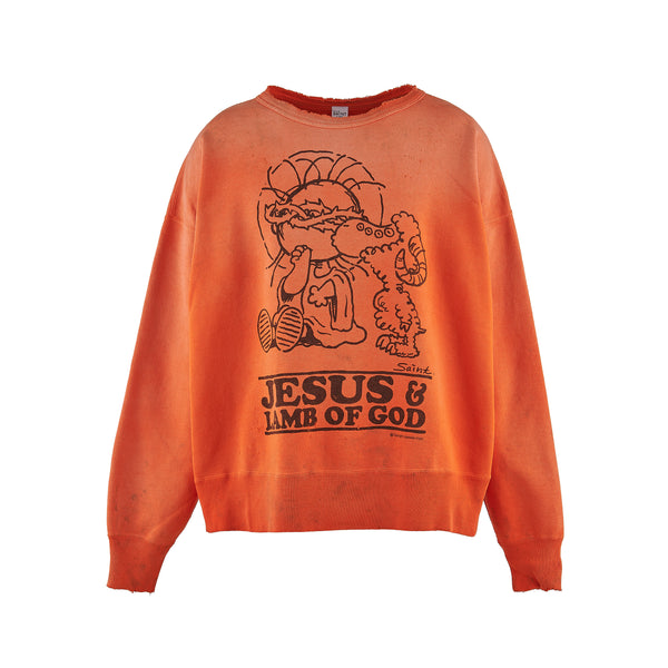 SAINT MICHAEL CREW NECK SWEAT SHIRTS ' JESUS & LAMB OF GOD ' / Saint Michael