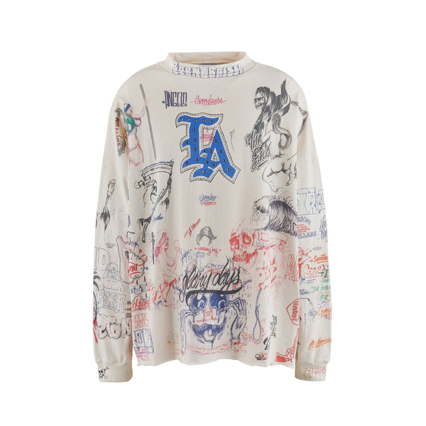 SAINT MICHAEL x BORN X RAISED LONG SLEEVE T-SHIRTS ' LA ' -COLLABORATION- / Saint Michael