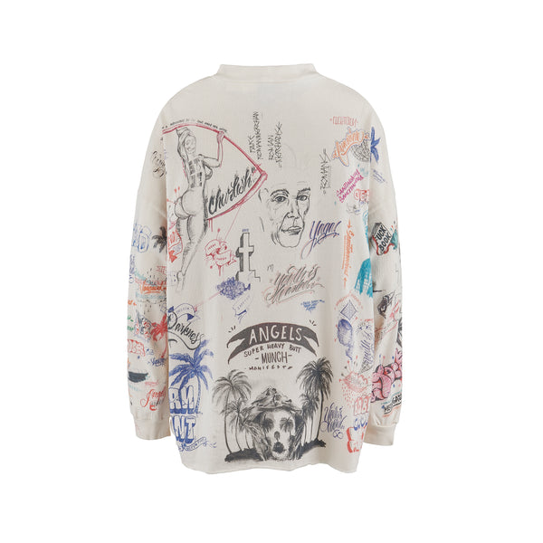 SAINT MICHAEL x BORN X RAISED LONG SLEEVE T-SHIRTS ' LA ' -COLLABORATION- / Saint Michael