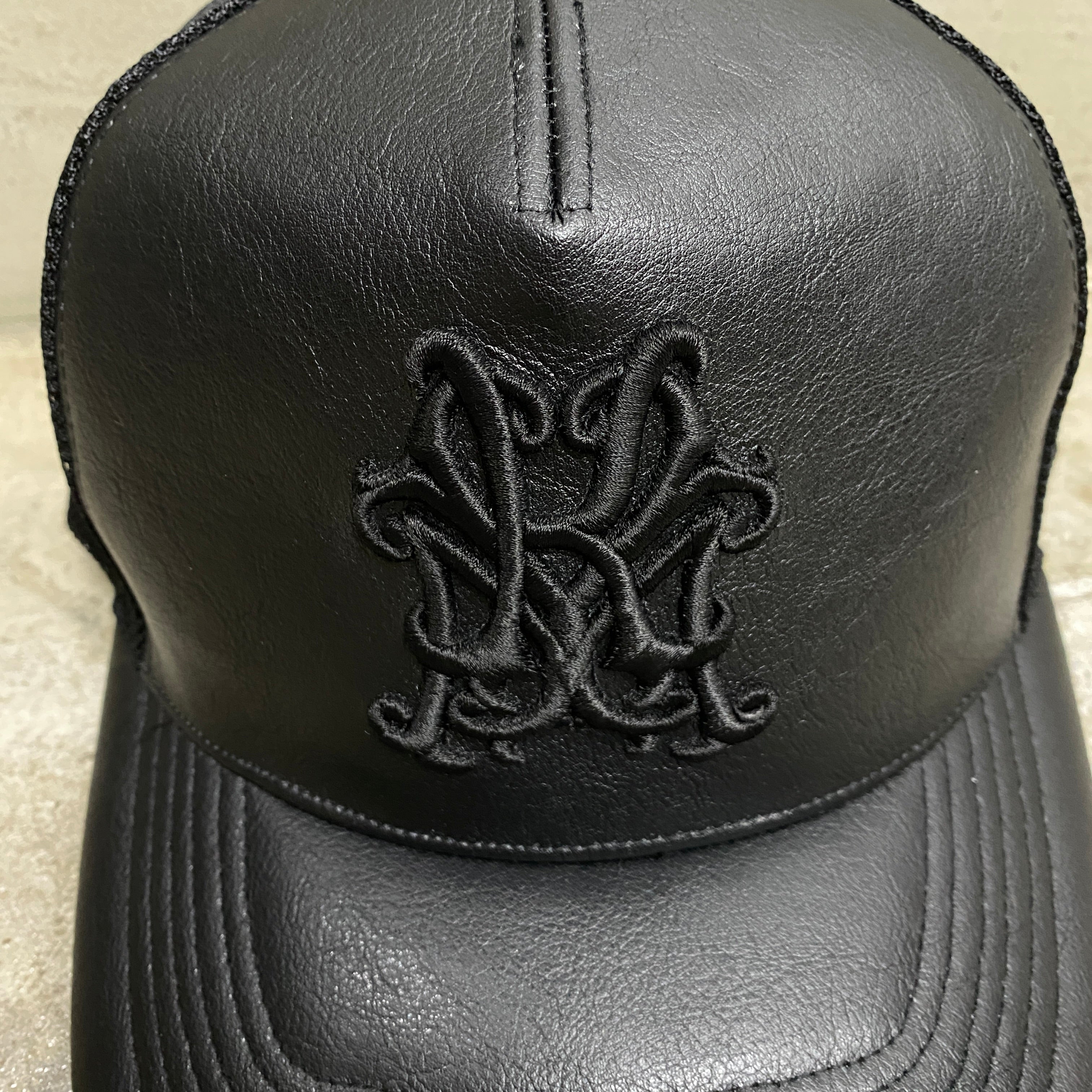 KAMIYA  "KMY" Leather Mesh Cap / KAMIYA