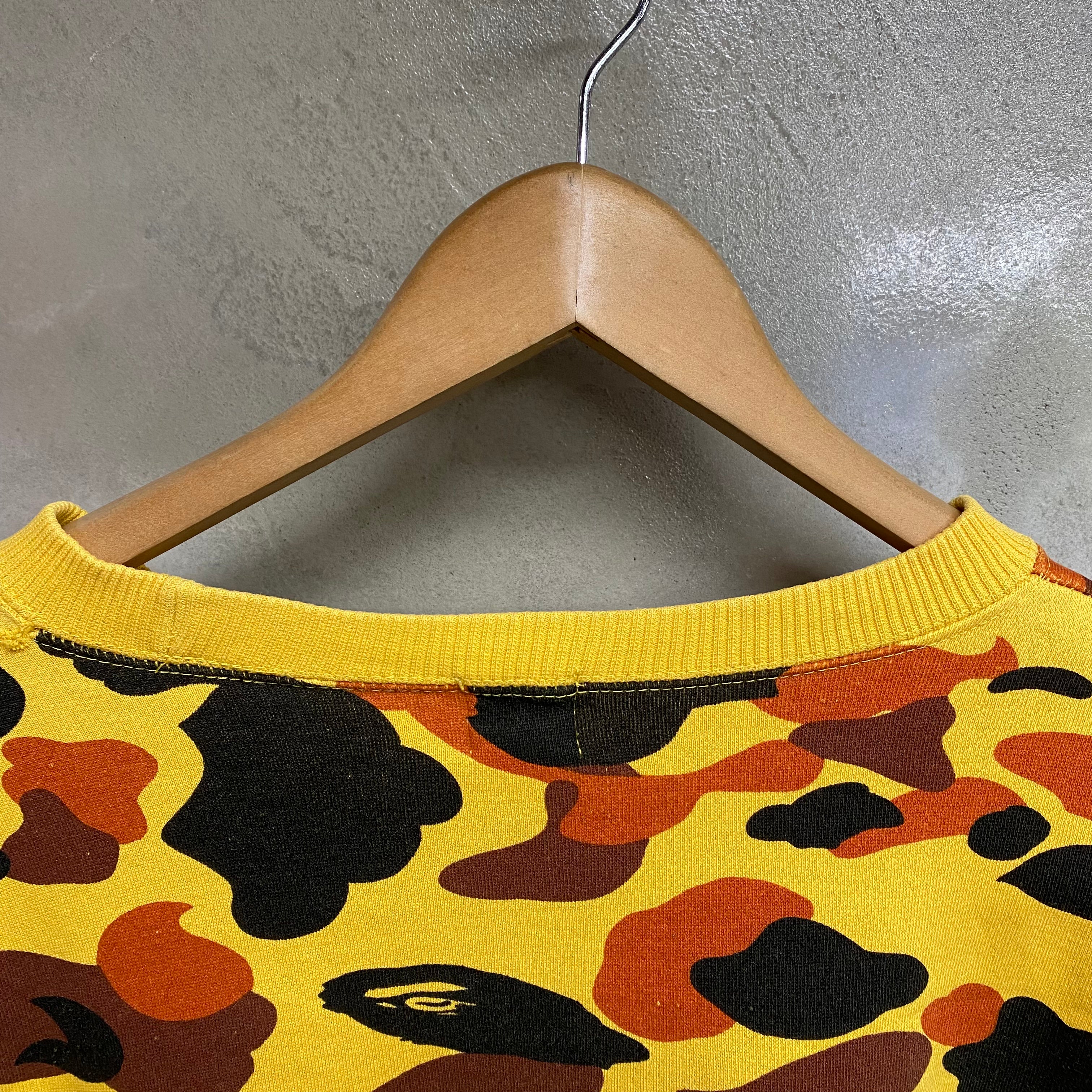[ USED ] A BATHING APE SWEAT SHIRT ‘ 1st CAMO YELLOW ’ / STREET ARCHIVE PIECES