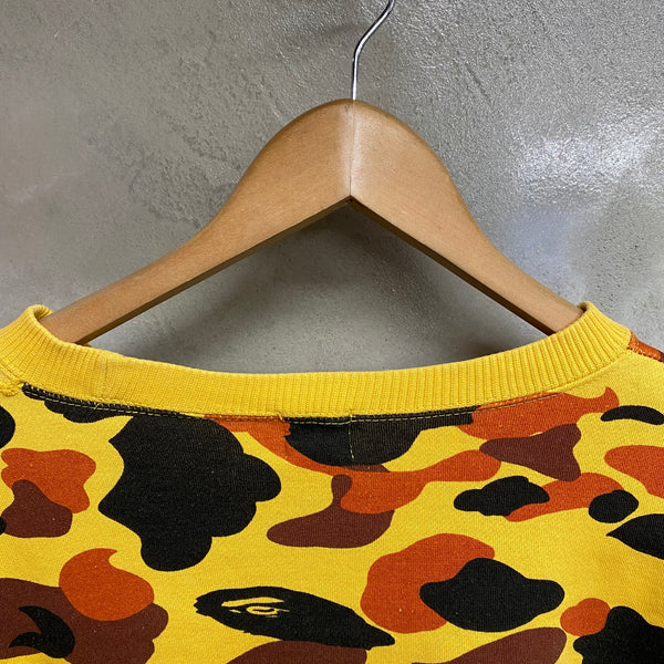[ USED ] A BATHING APE SWEAT SHIRT ‘ 1st CAMO YELLOW ’ / STREET ARCHIVE PIECES