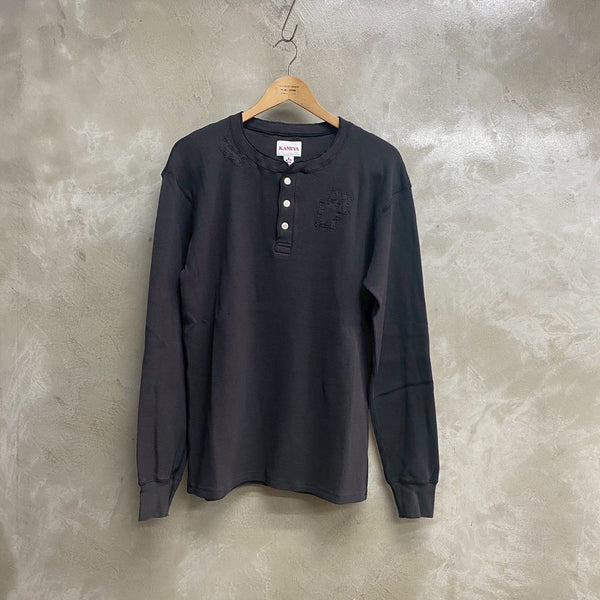 KAMIYA  BORO Waffle Knit Long Sleeve Tee / KAMIYA