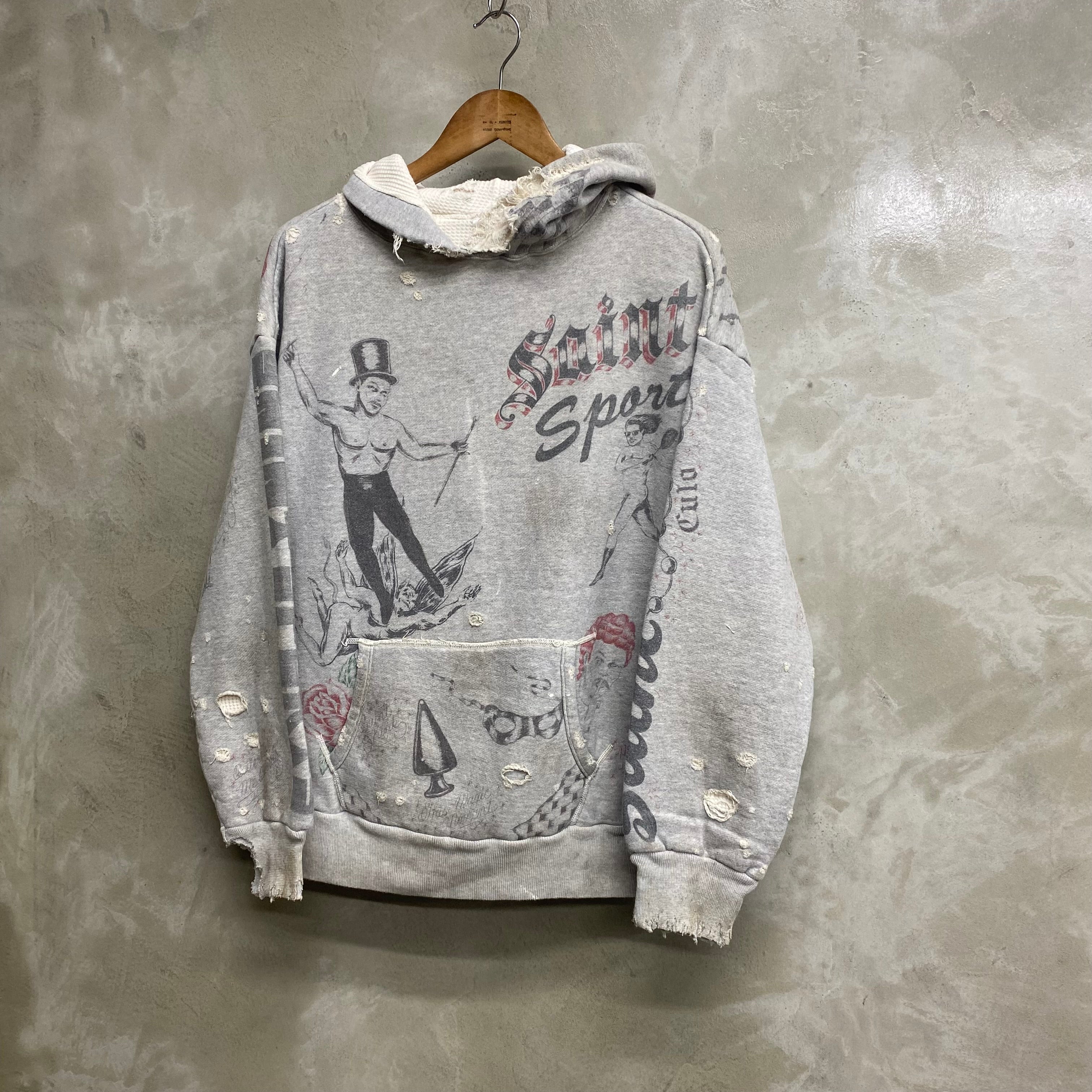 SAINT Mxxxxxx × Alexis Ross HOODIE ' DRAWING ' - COLLABORATION - / Saint Michael