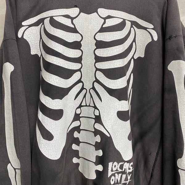 SKELETON HOODIE SUN FADED  / LOCALS ONLY