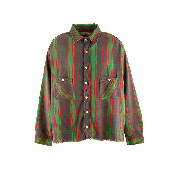 SAINT MICHAEL x DENIM TEARS FLANNEL SHIRT ‘CHECK’-COLLABORATION-/ Saint Michael