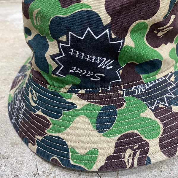 SAINT MICHAEL x BAPE® BUCKET HAT ' ST APE ' -COLLABORATION-/ Saint Michael