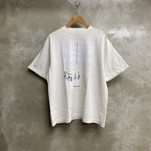 SAINT Mxxxxxx x EVANGELION x GEEKS RULE SHORT SLEEVE T-SHIRT ' WHITE ' -COLLABORATION- / Saint Michael