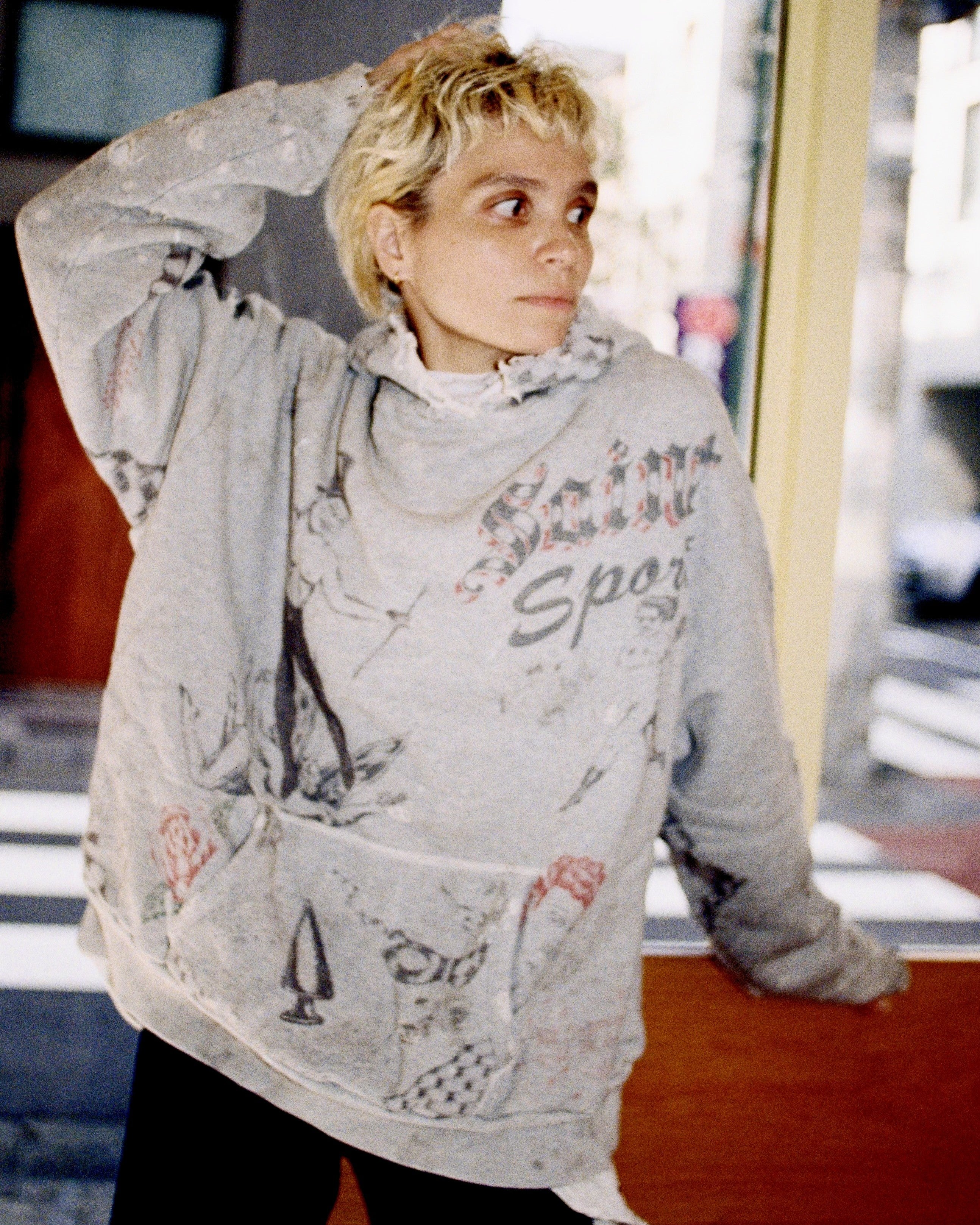 SAINT Mxxxxxx × Alexis Ross HOODIE ' DRAWING ' - COLLABORATION - / Saint Michael