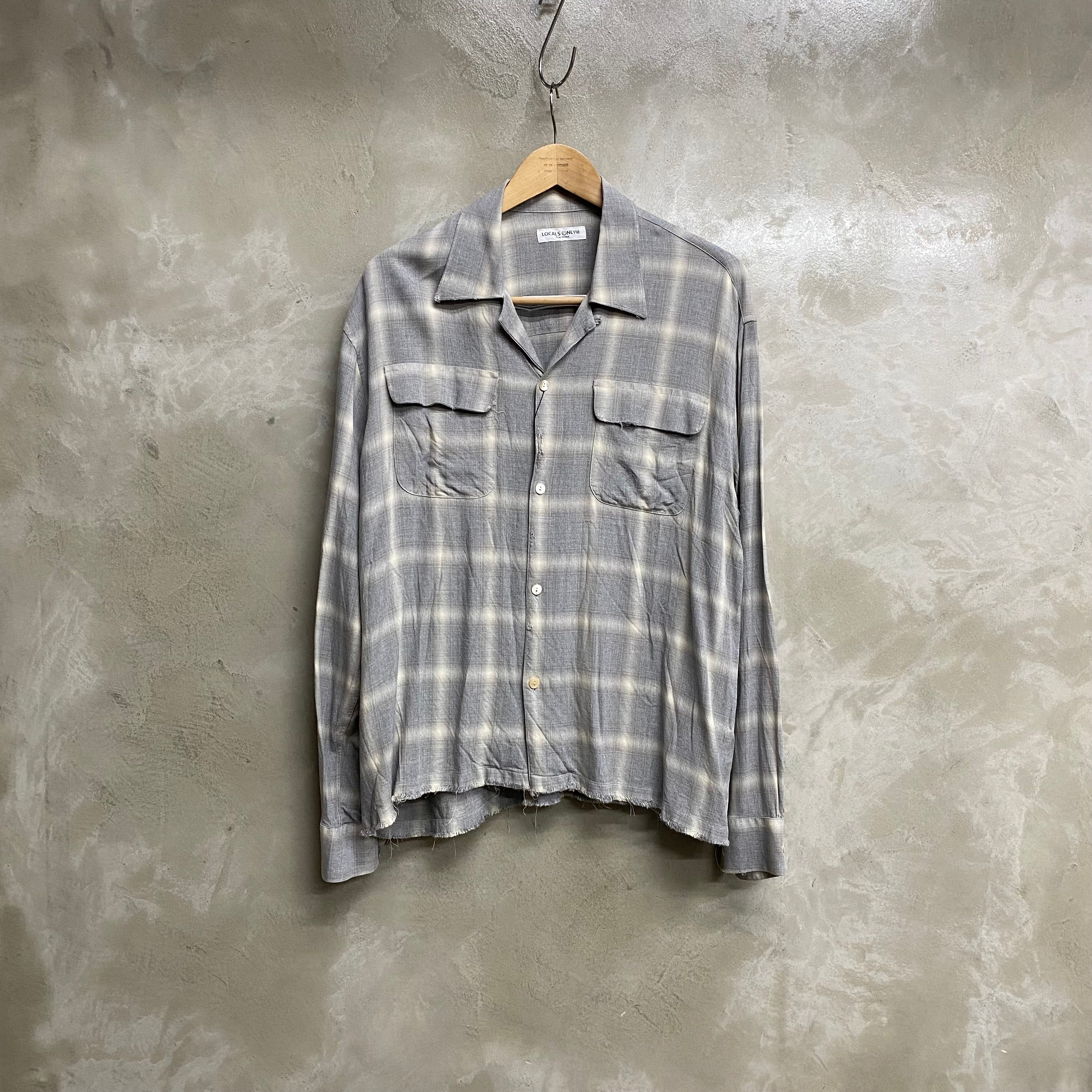 DISTRESSED OPEN COLLAR SHIRT / LOCALS ONLY