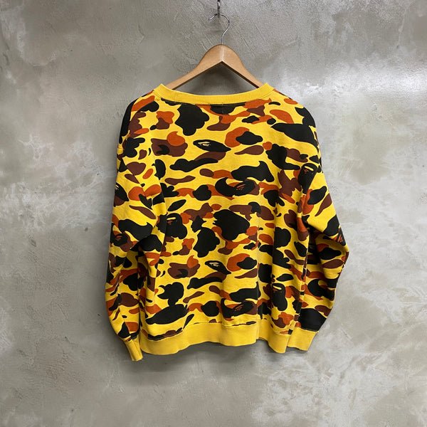 [ USED ] A BATHING APE SWEAT SHIRT ‘ 1st CAMO YELLOW ’ / STREET ARCHIVE PIECES