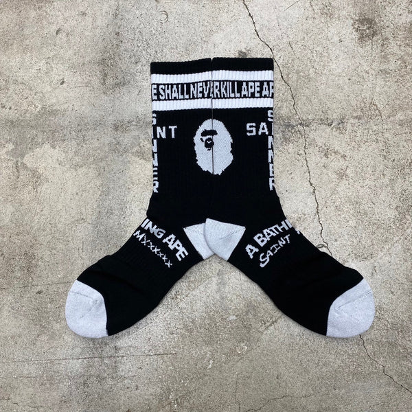 SAINT MICHAEL x BAPE® SOCKS ' APE ' -COLLABORATION- / Saint Michael