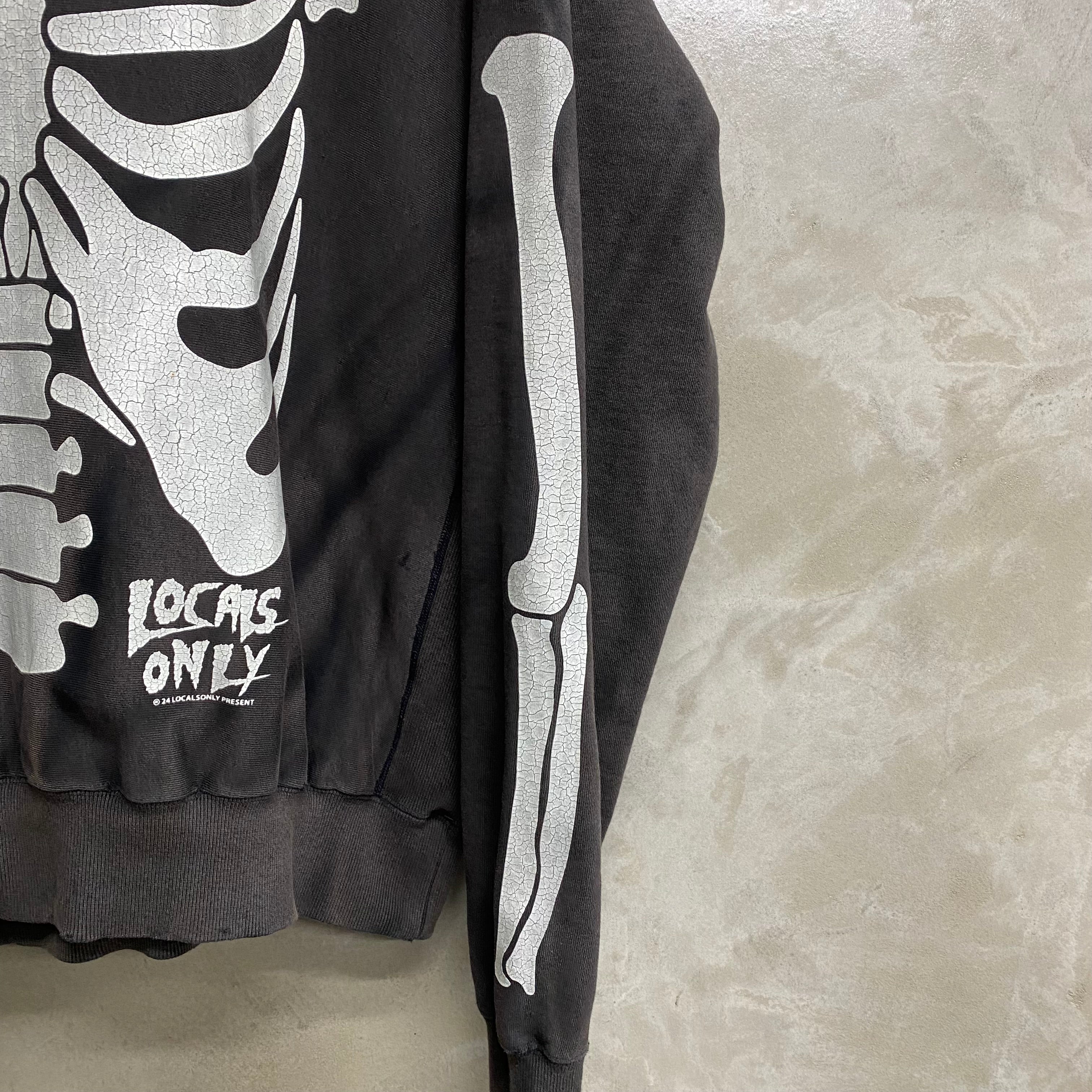 ［ FINAL ONE ! ］SKELETON HOODIE SUN FADED  / LOCALS ONLY