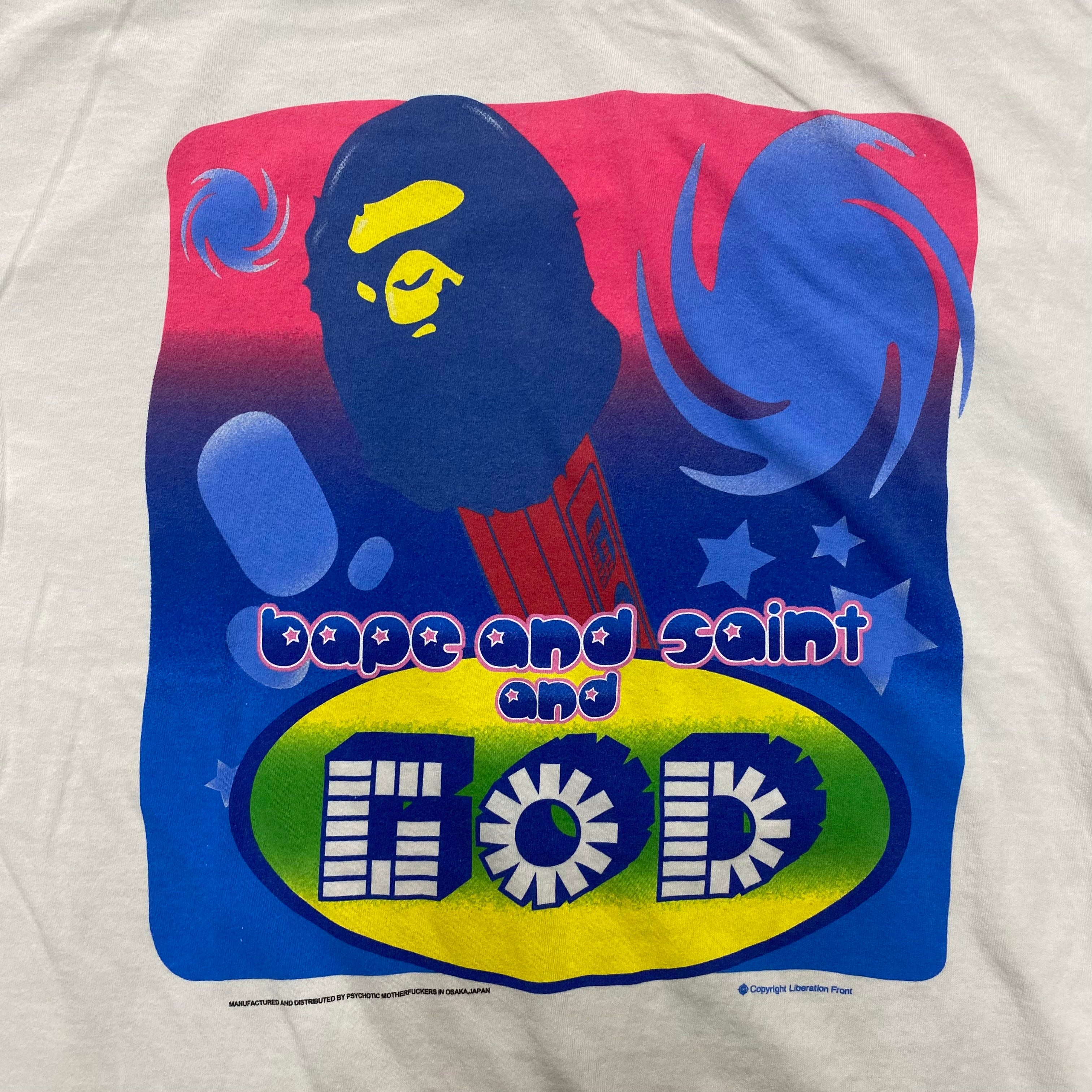 SAINT Mxxxxxx x A BATHING APE  SHORT SLEEVE T-SHIRTS ' GOD ' -COLLABORATION-/ Saint Michael