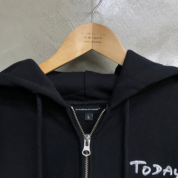 Do Nothing Congress ZIP UP HOODIE  DNC x Thomas Lelu Pull " "TODAY I DID" / Do Nothing Congress
