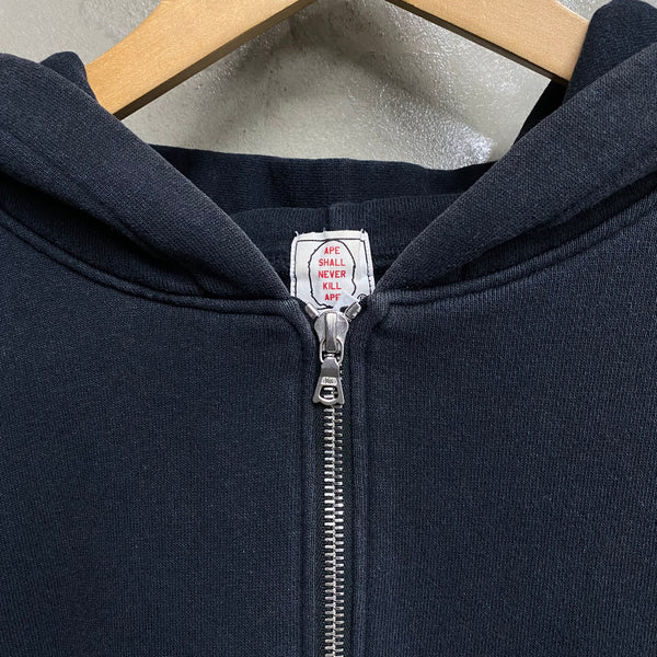 [ ONLY ONE ! ] A BATHING APE  HALF  ZIP HOODIE ‘ BAPE LOGO ’ / STREET ARCHIVE PIECES