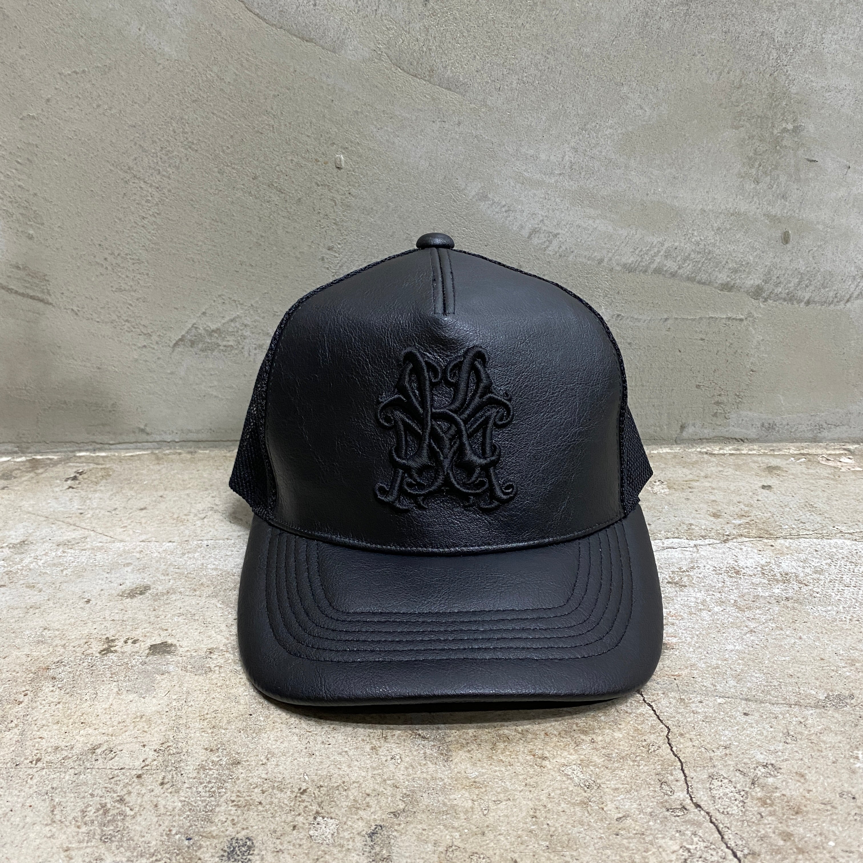 KAMIYA  "KMY" Leather Mesh Cap / KAMIYA