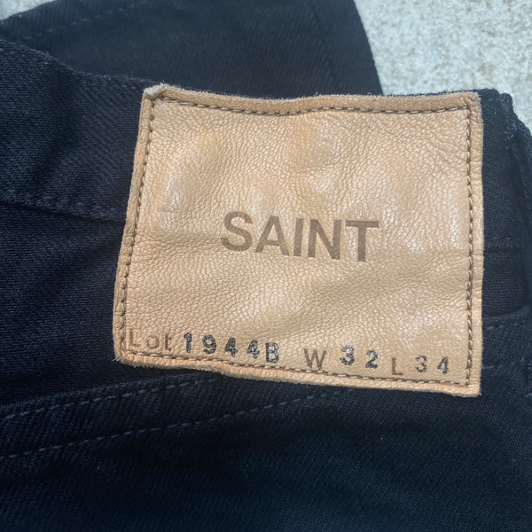 SAINT MICHAEL BLACK DENIM PANTS ' STRAIGHT ' / Saint Michael