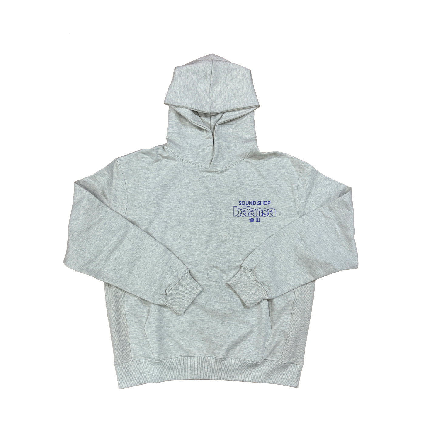 BALANSA  SSB LOGO HOODIE “ HEATHER GRAY / NAVY “  / SOUND SHOP BALANSA