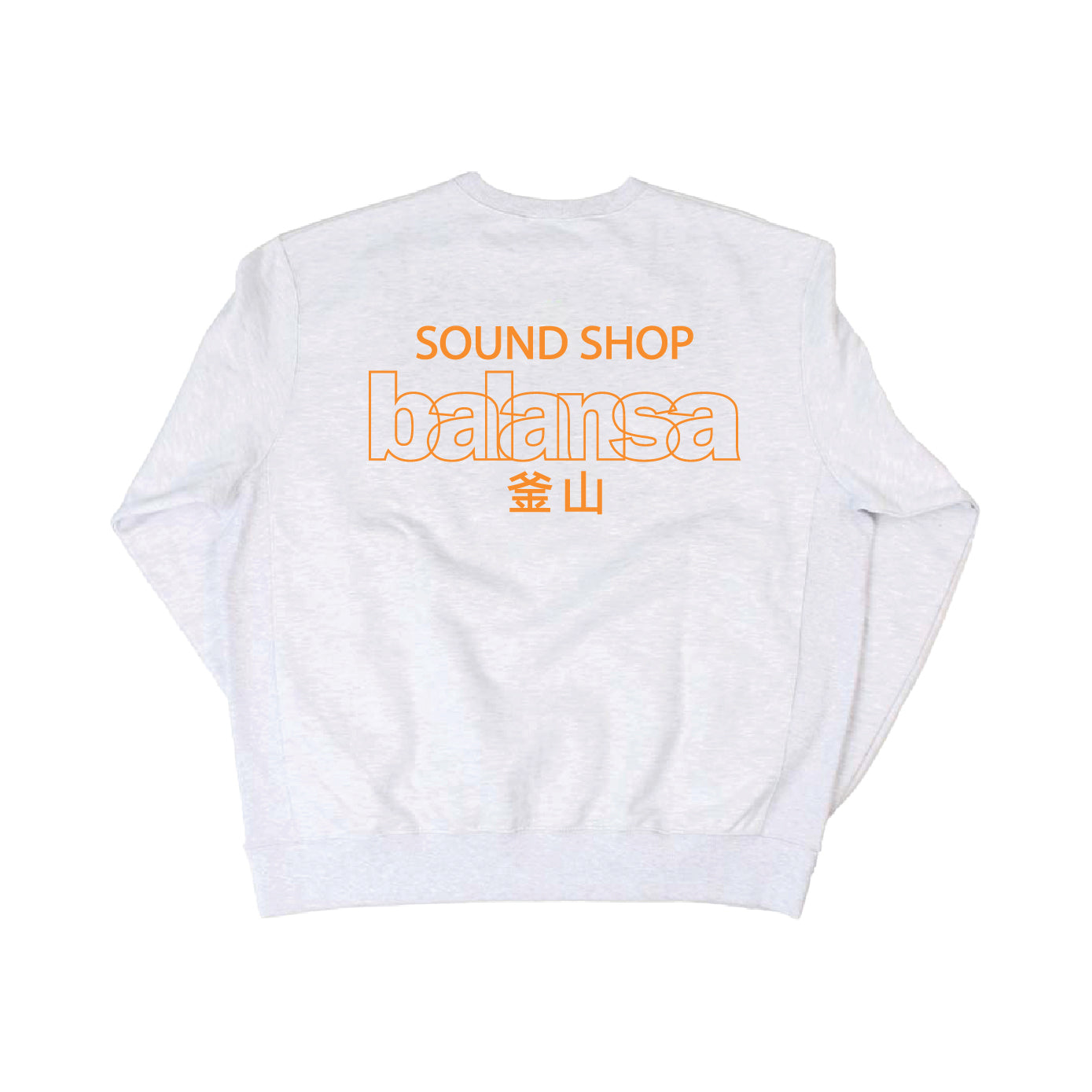 BALANSA  SSB LOGO CREWNECK “ ASH GRAY / ORANGE “  / SOUND SHOP BALANSA