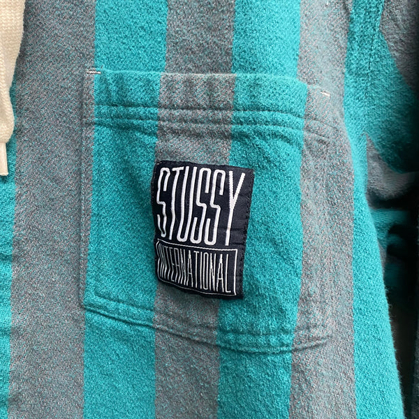 [ USED ] STUSSY HOODED SHIRTS  / USED STREET