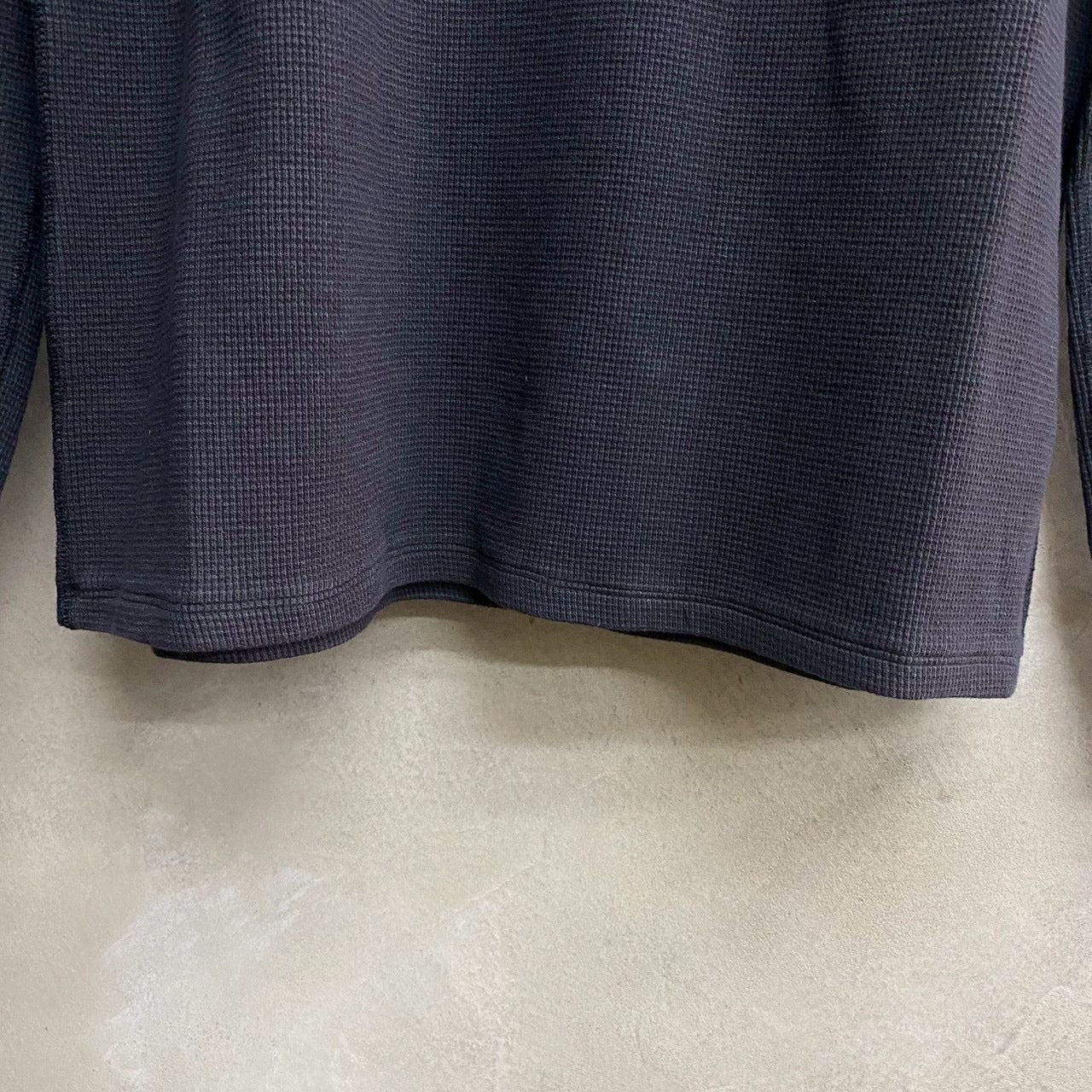 KAMIYA  BORO Waffle Knit Long Sleeve Tee / KAMIYA