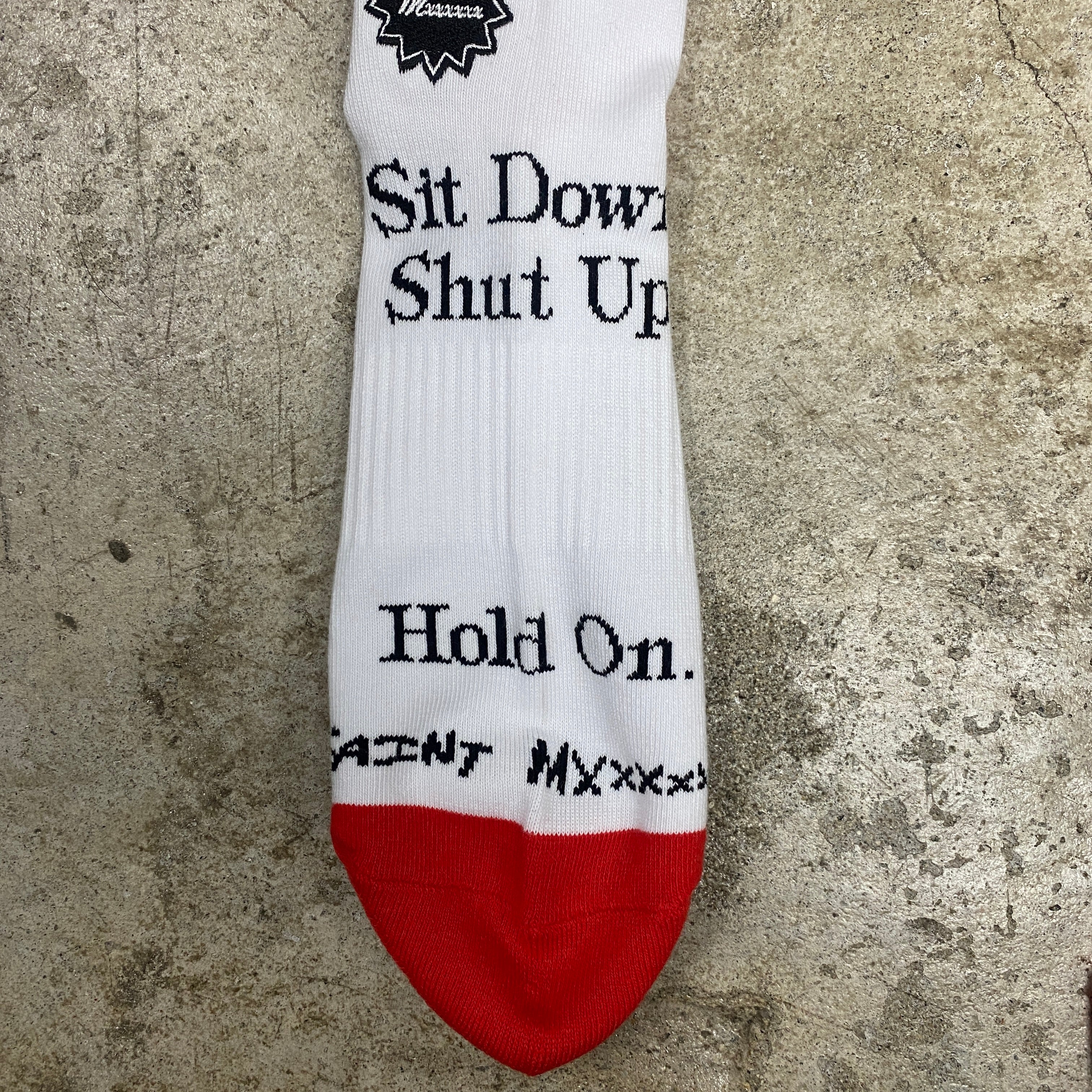 SAINT Mxxxxxx SOCKS ' SIT DOWN ' / Saint Michael