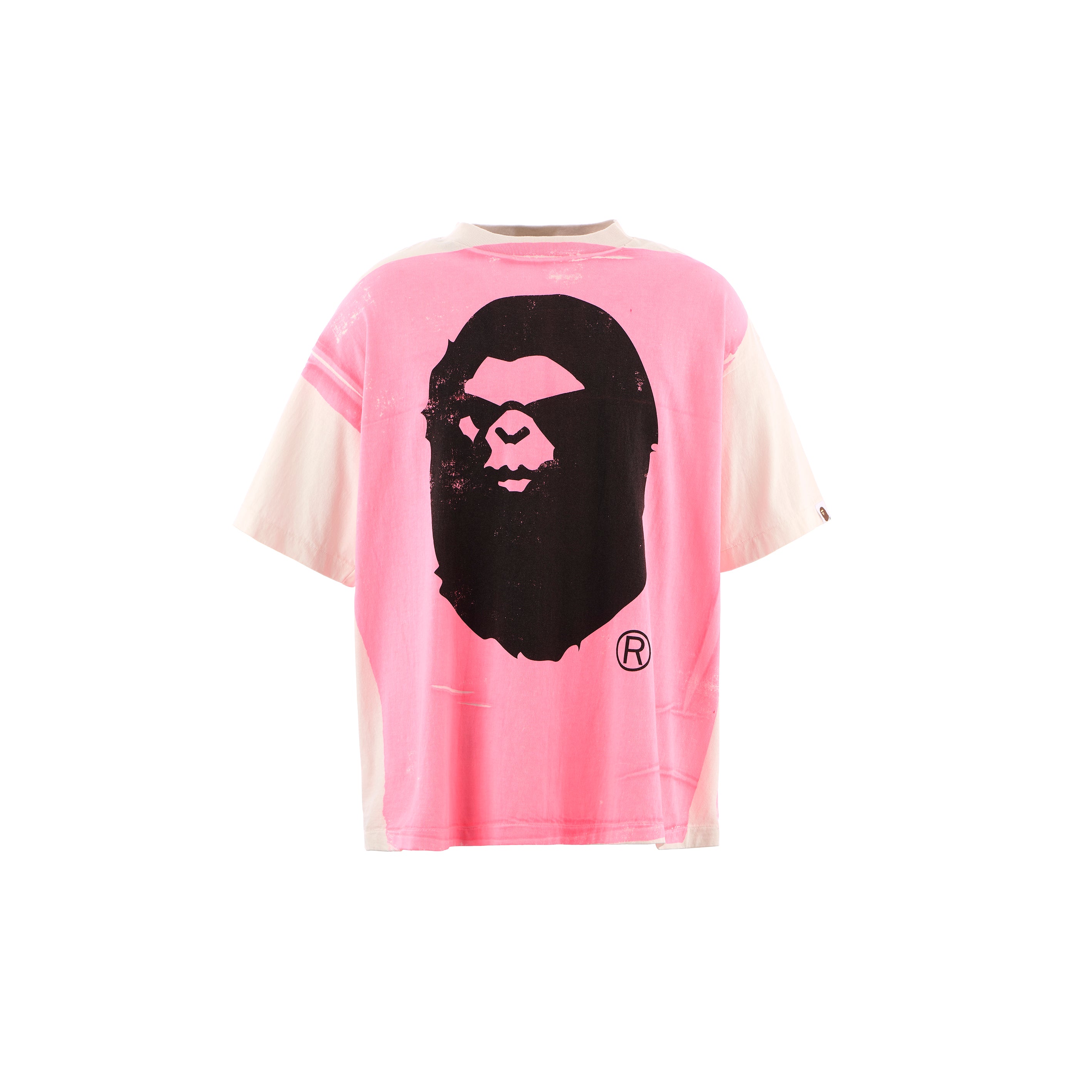 [ FINAL ONE ! ] SAINT Mxxxxxx x A BATHING APE  SHORT SLEEVE T-SHIRTS ' HAND PRINT ' -COLLABORATION-/ Saint Michael