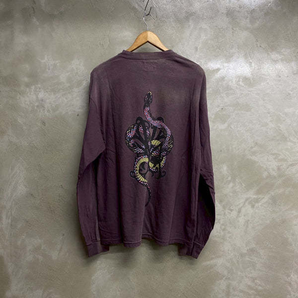 KAMIYA “ KMY SNAKE “   Distressed L/S POCKET TEE / KAMIYA